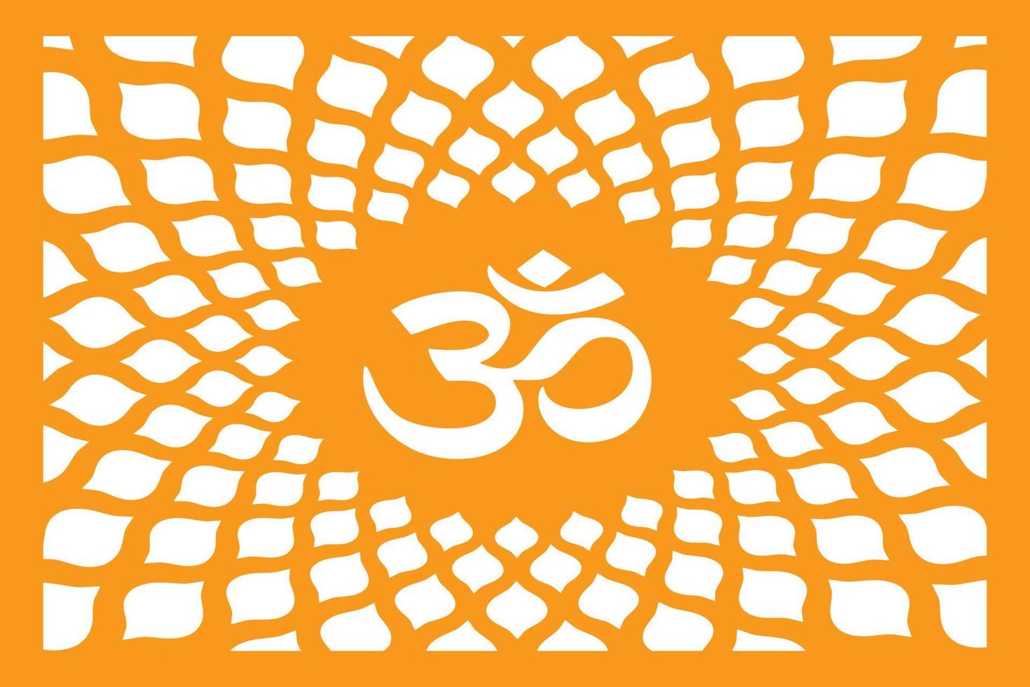 OM design concept for Temples, Houses and for interior works etc. vector