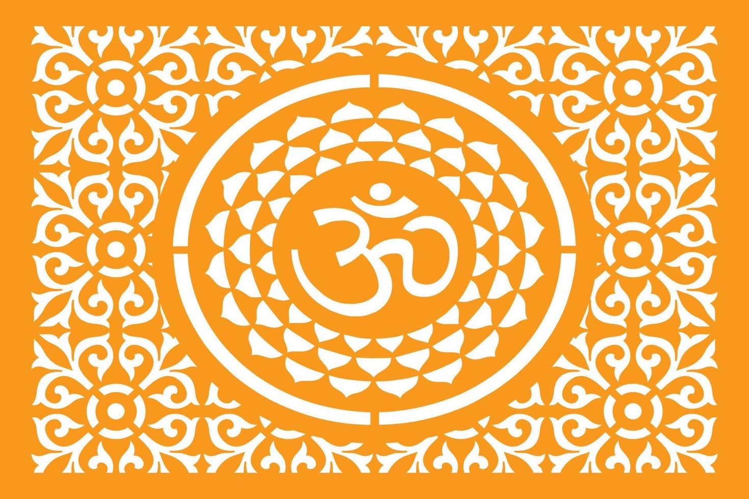 OM design concept for Temples, Houses and for interior works etc. vector