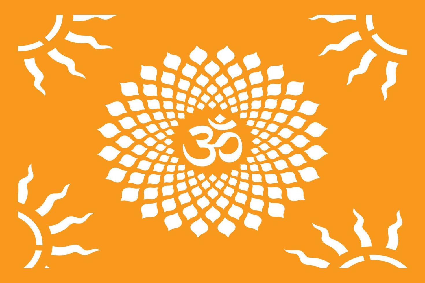 OM design concept for Temples, Houses and for interior works etc. vector
