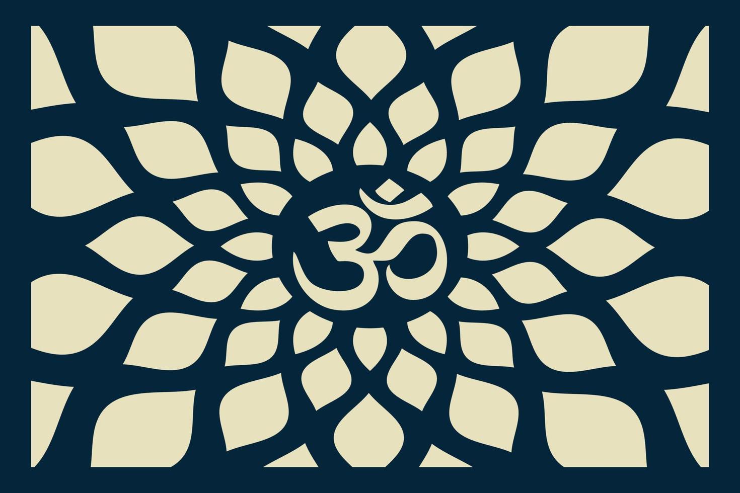 OM design concept for Temples, Houses and for interior works etc. vector