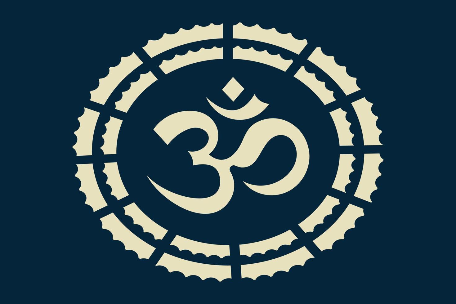 OM design concept for Temples, Houses and for interior works etc. vector