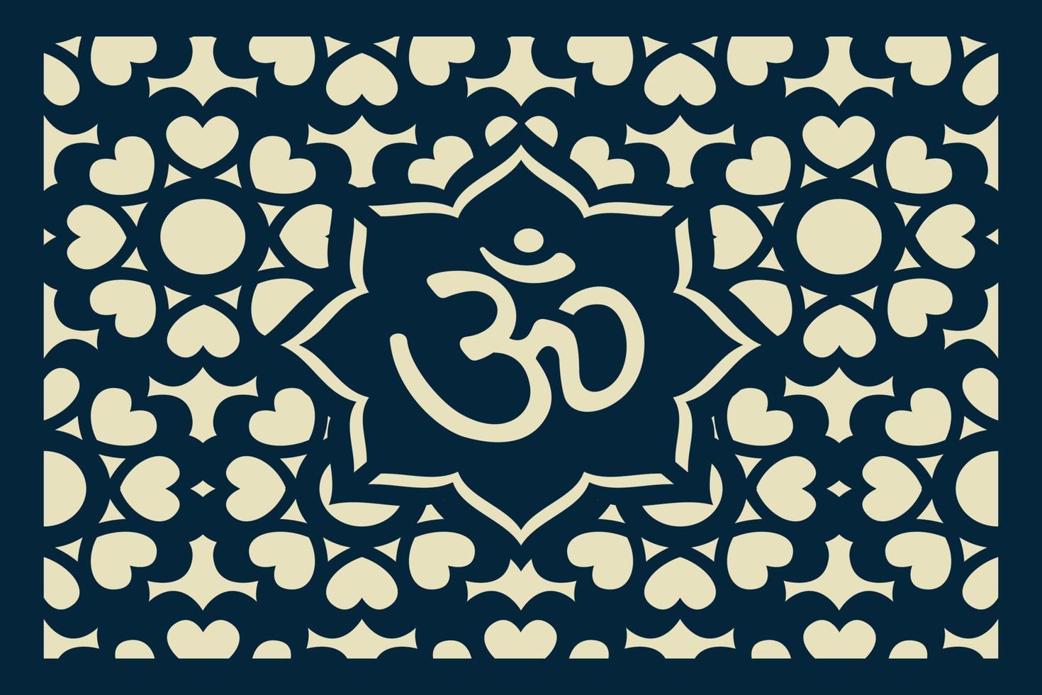 OM design concept for Temples, Houses and for interior works etc. vector