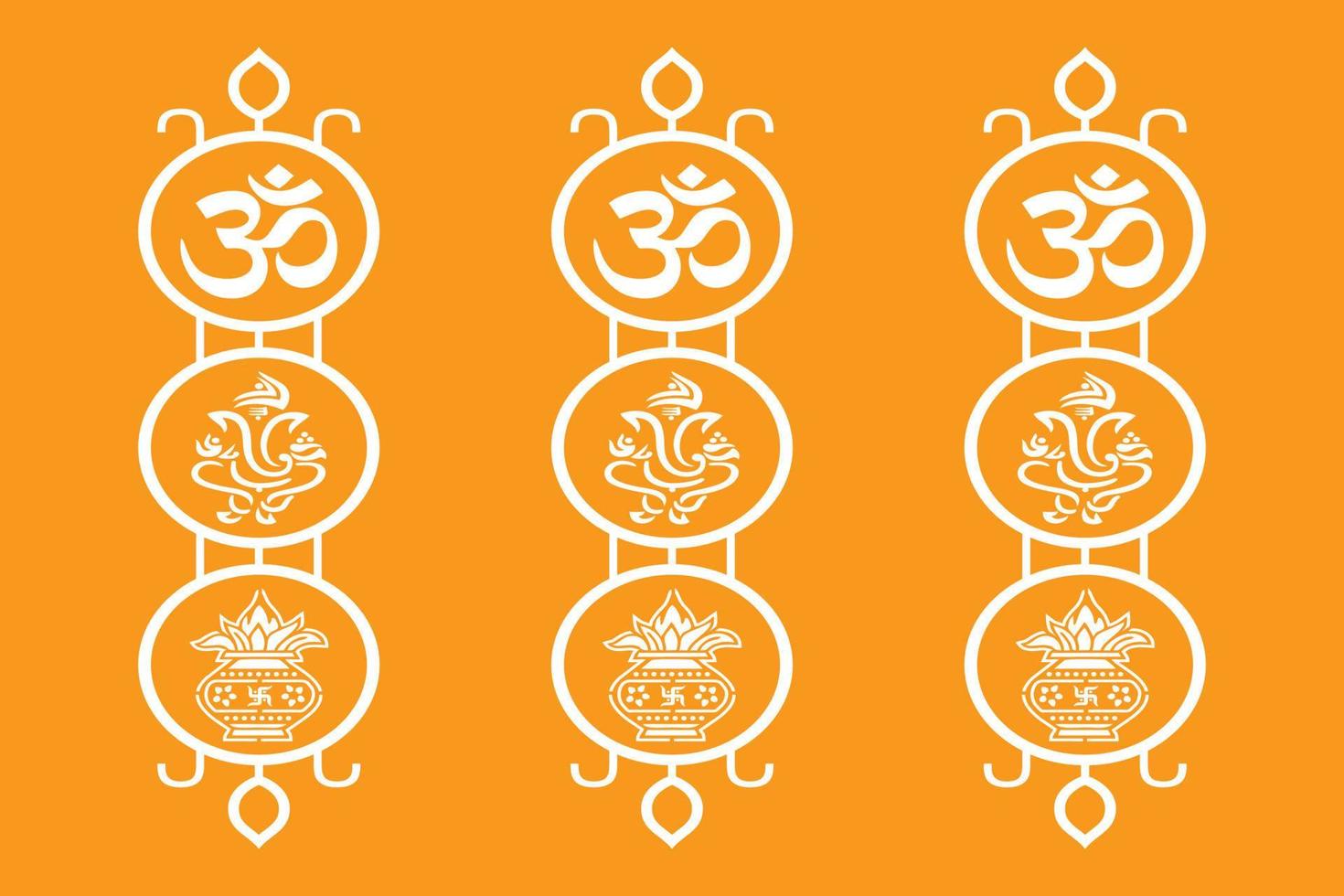 OM design concept for Temples, Houses and for interior works etc. vector