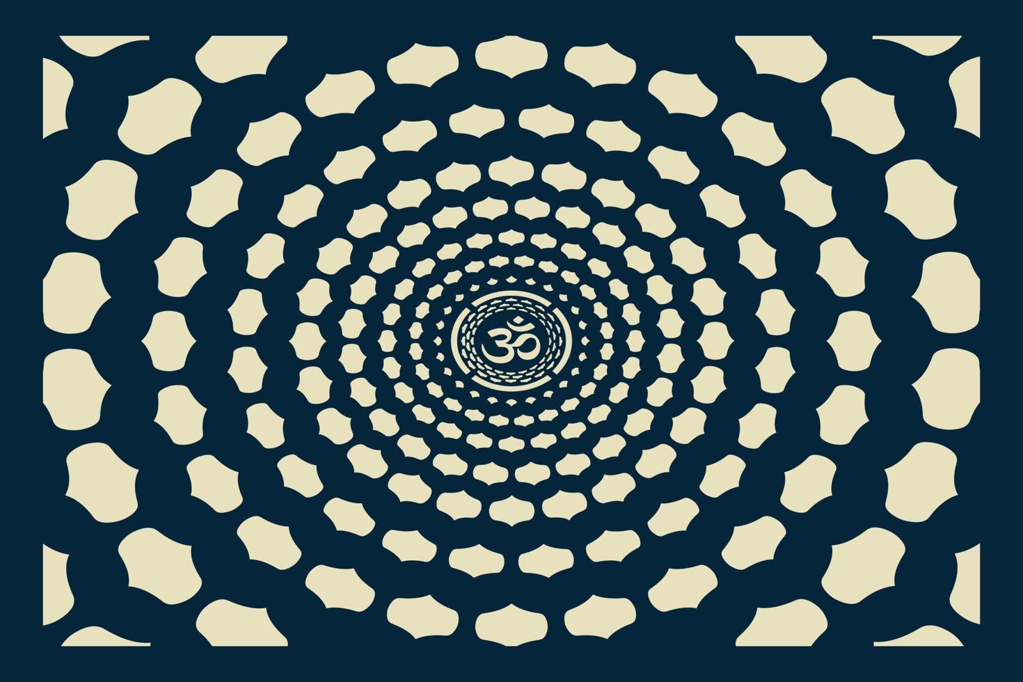 OM design concept for Temples, Houses and for interior works etc. vector