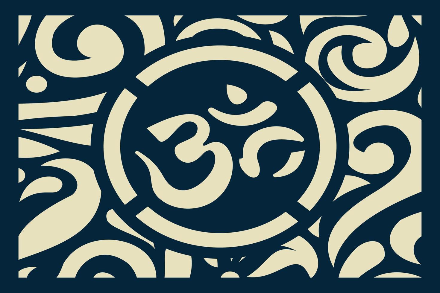 OM design concept for Temples, Houses and for interior works etc. vector