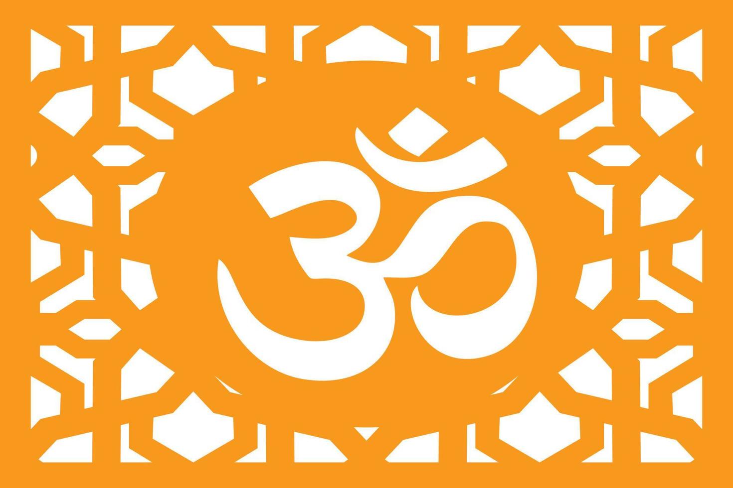 OM design concept for Temples, Houses and for interior works etc. vector