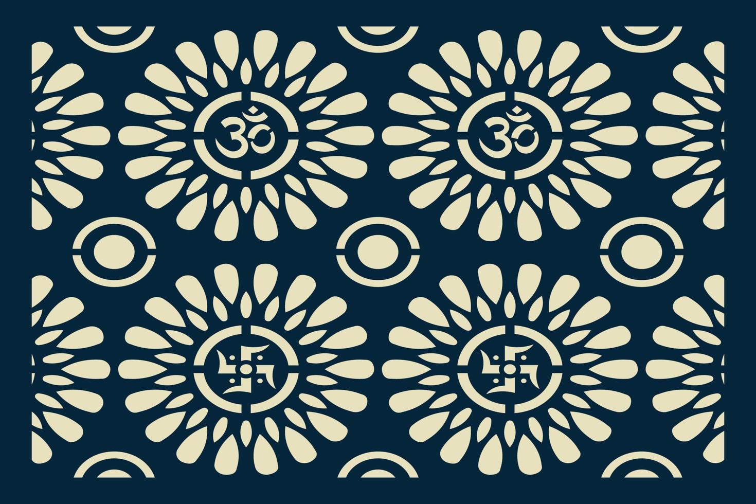 OM design concept for Temples, Houses and for interior works etc. vector