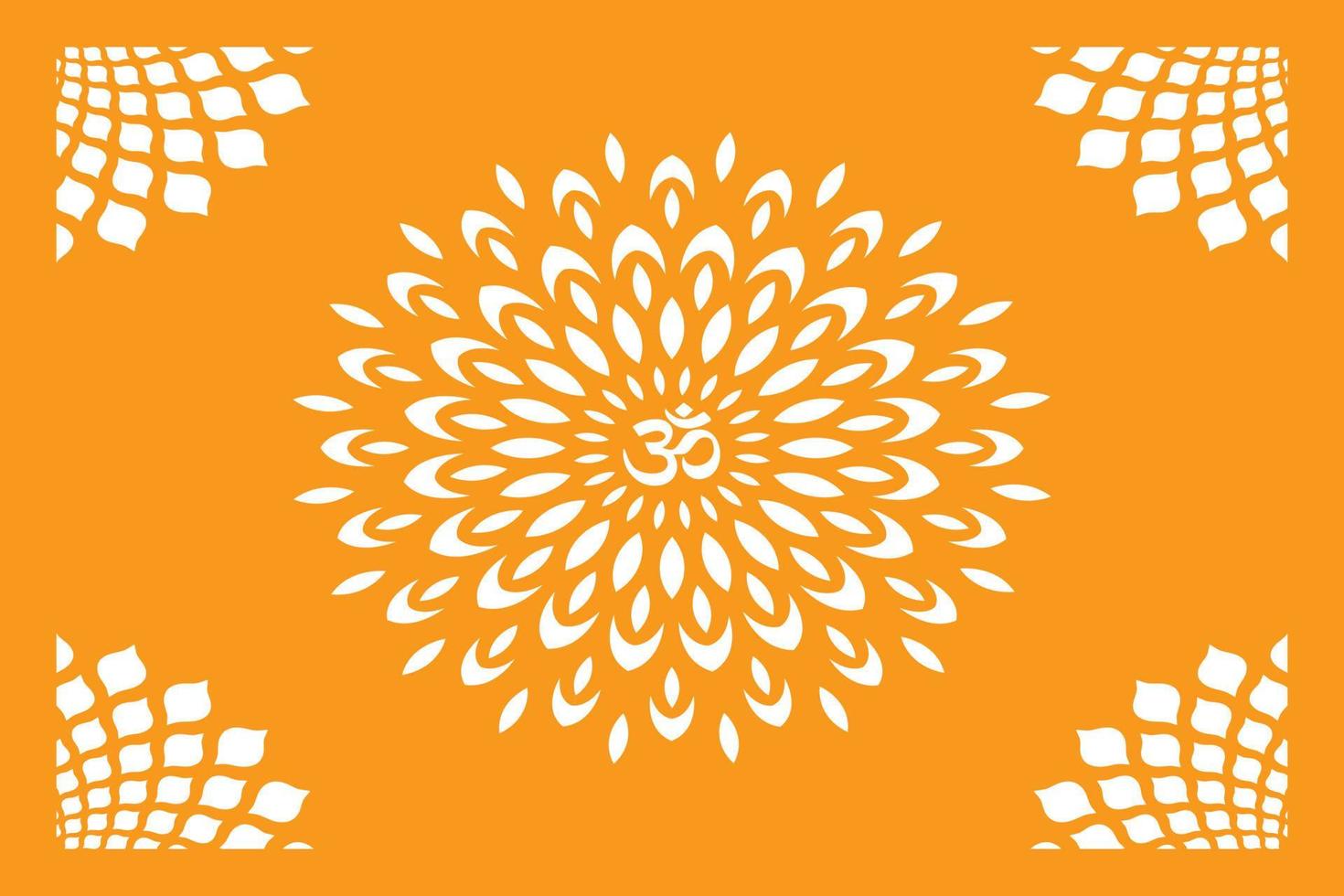 OM design concept for Temples, Houses and for interior works etc. vector