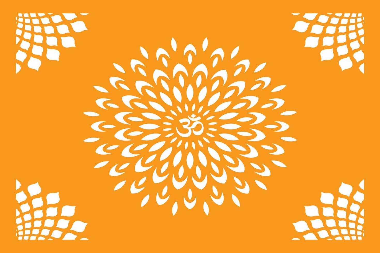 OM design concept for Temples, Houses and for interior works etc. vector