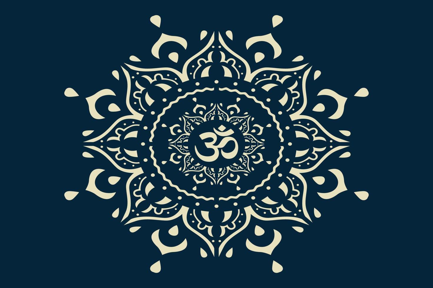 OM design concept for Temples, Houses and for interior works etc. vector