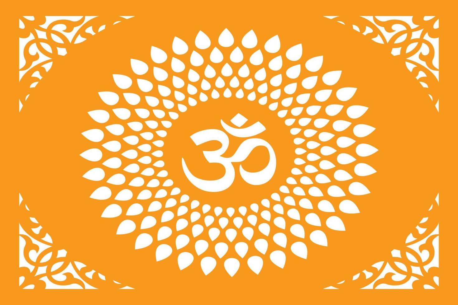 OM design concept for Temples, Houses and for interior works etc. vector