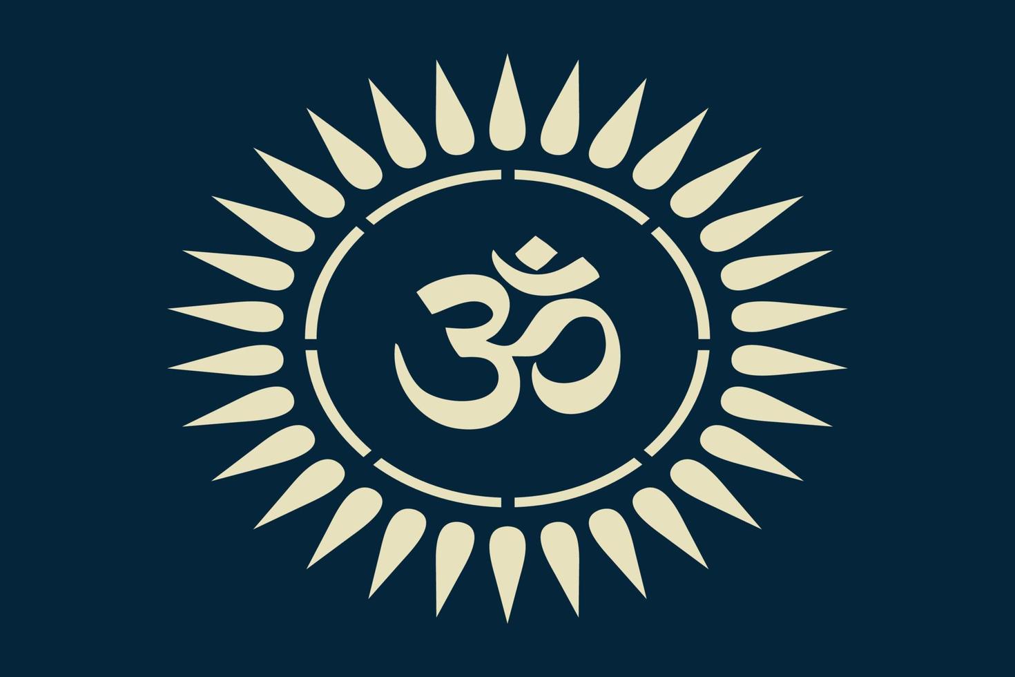 OM design concept for Temples, Houses and for interior works etc. vector