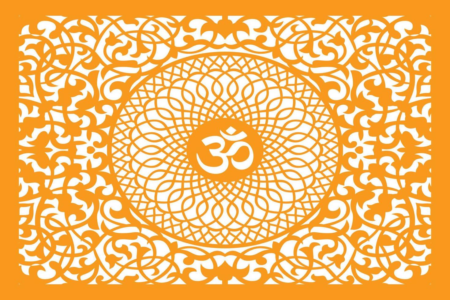 OM design concept for Temples, Houses and for interior works etc. vector