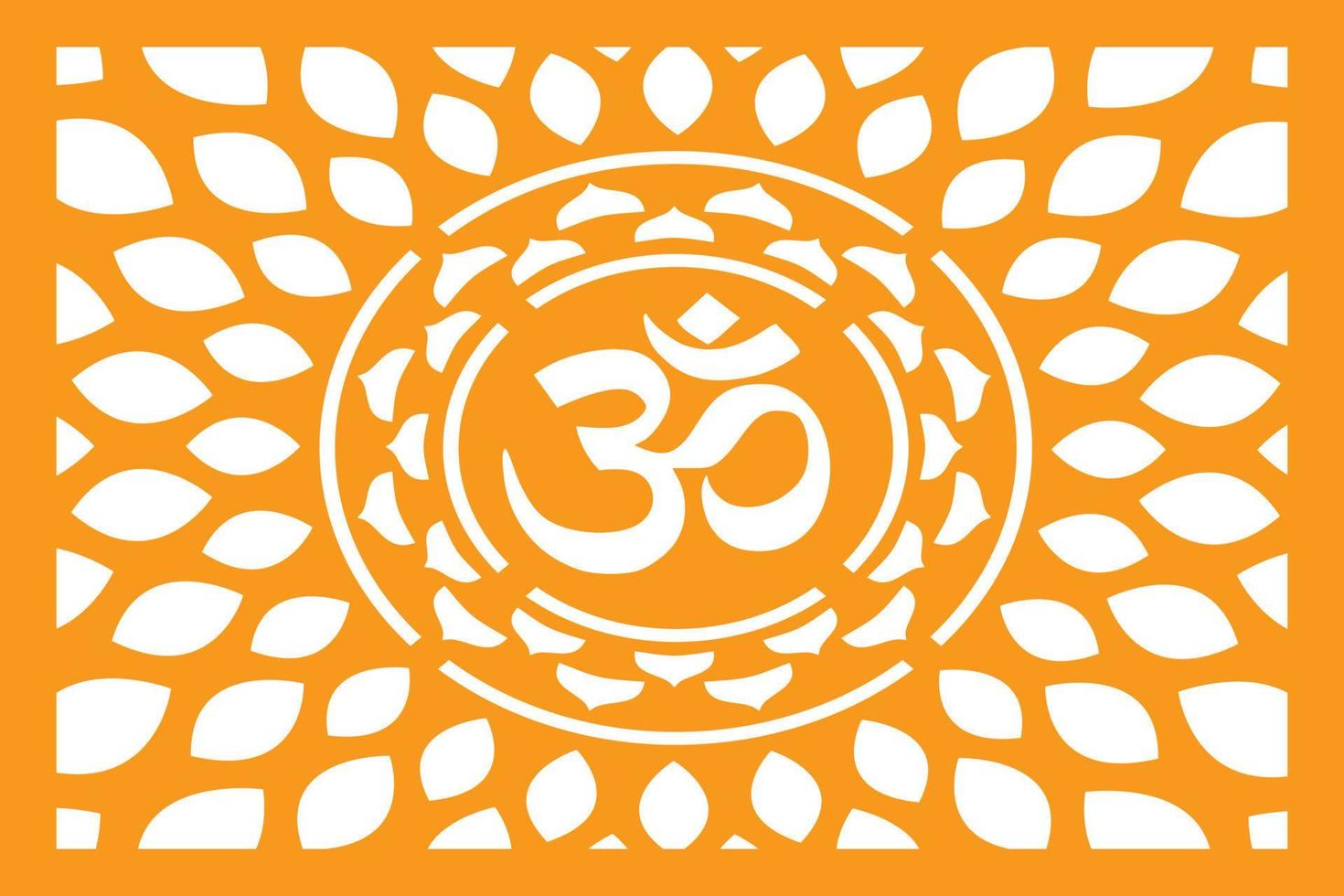 OM design concept for Temples, Houses and for interior works etc. vector
