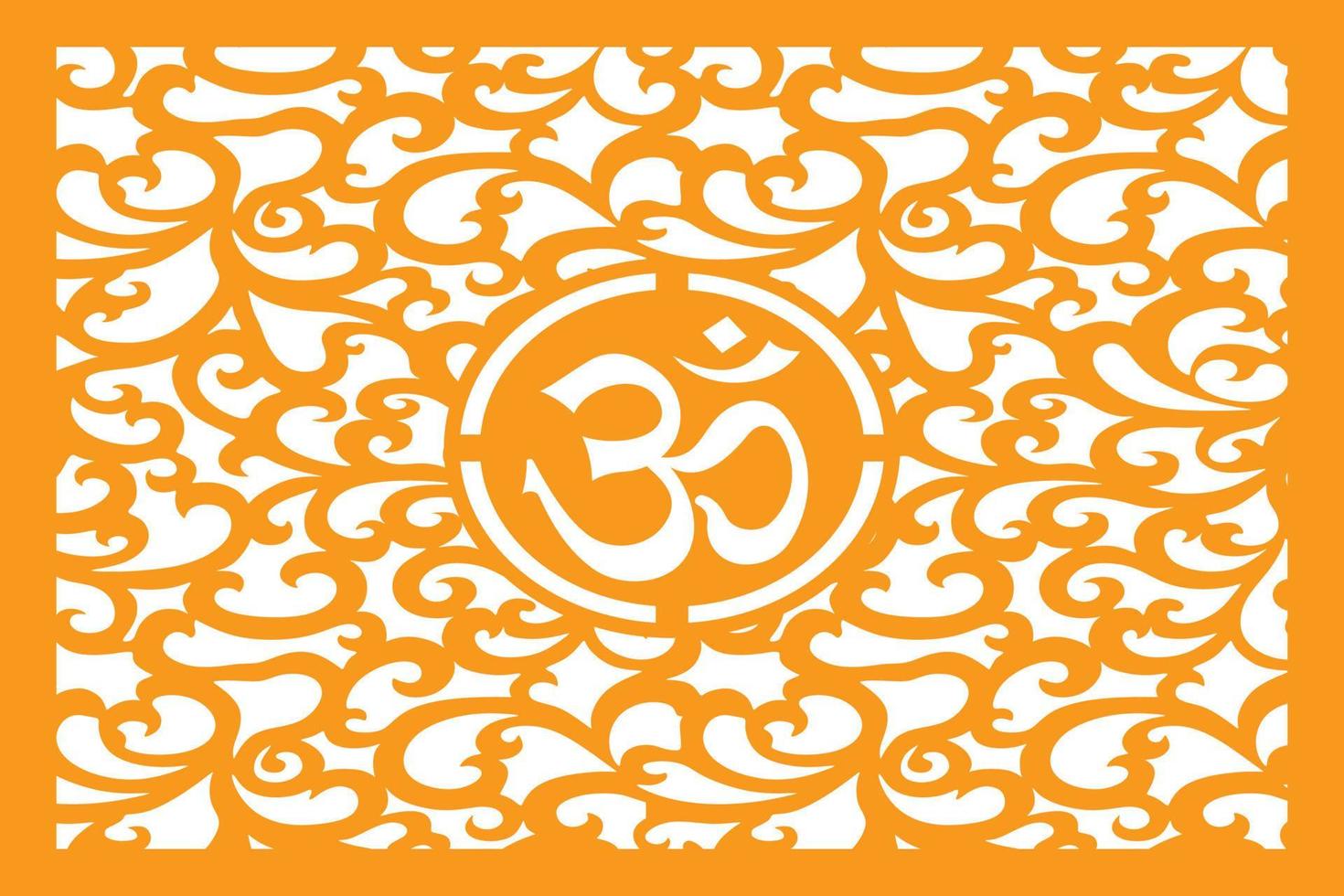 OM design concept for Temples, Houses and for interior works etc. vector