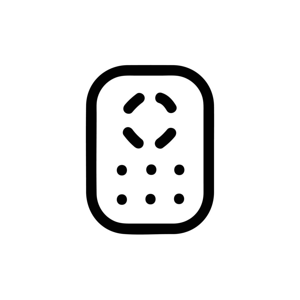 Remote control Vector Icon, Outline style, isolated on white Background.