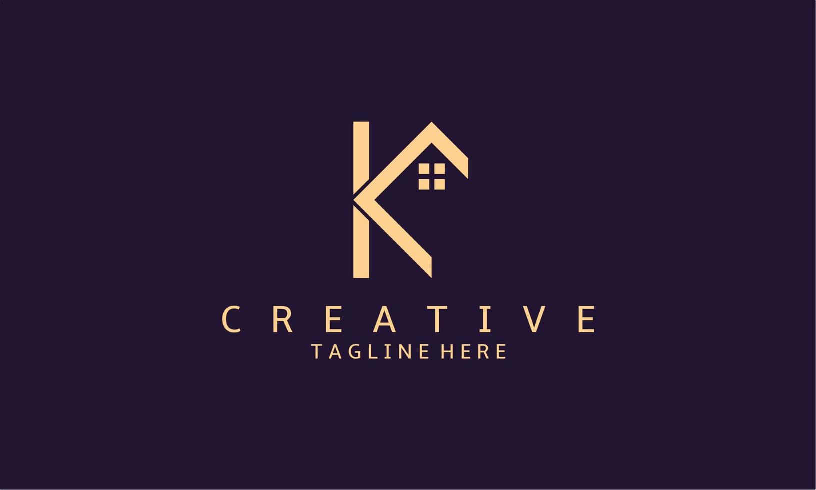 Luxury K Letter Logo Design. Modern minimalistic creative K letter initial icon vector template. Premium logo with golden design. Elegant corporate identity.