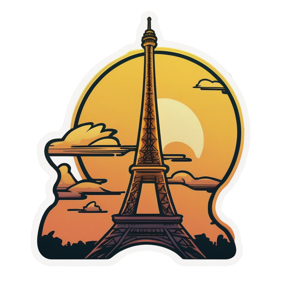 Torre Eiffel Pegatina - Eiffel Tower Sticker Png Transparent PNG