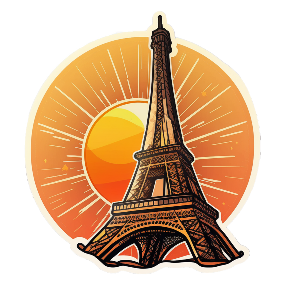 Torre Eiffel Pegatina - Eiffel Tower Sticker Png Transparent PNG