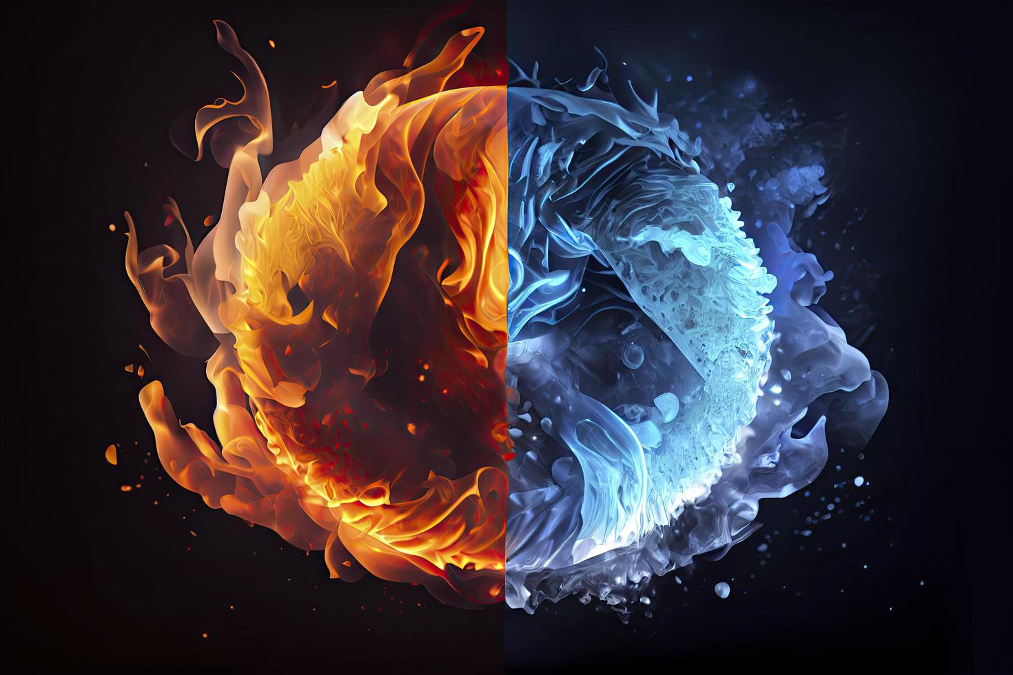 Fire and Ice Concept Design with spark photo