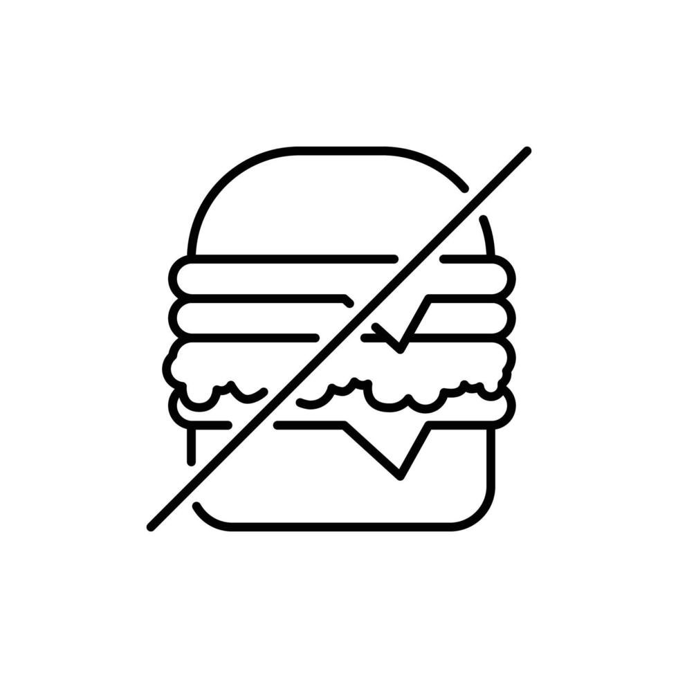 diet icon. outline icon vector