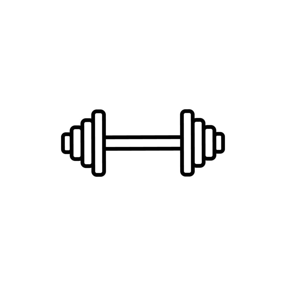 dumbbell icon. outline icon vector