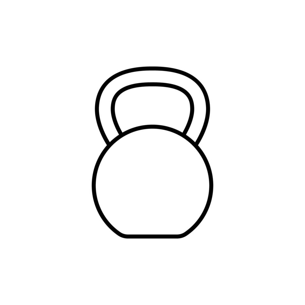 weightlifting icon. outline icon vector