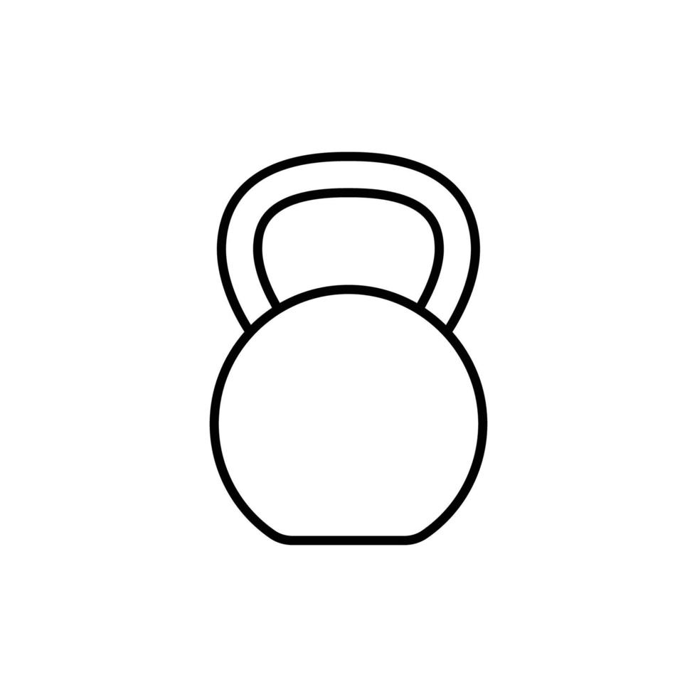 weightlifting icon. outline icon vector