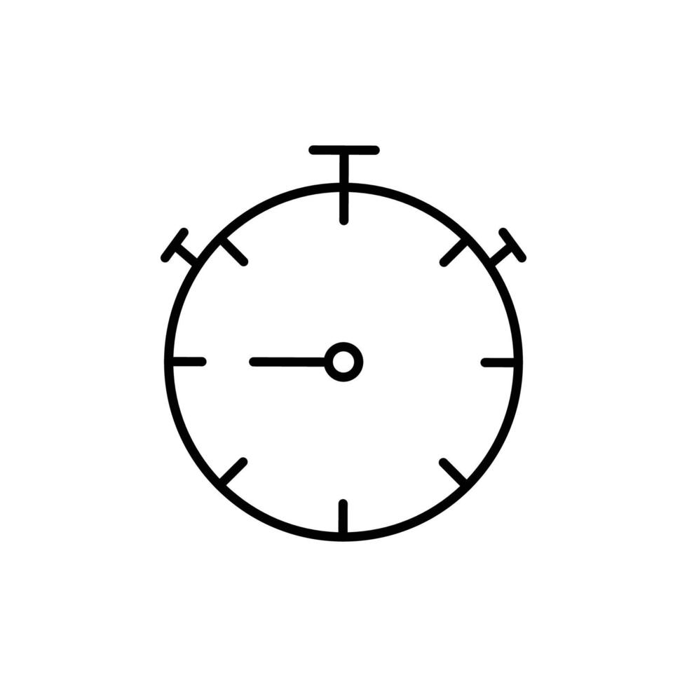 timer icon. outline icon vector