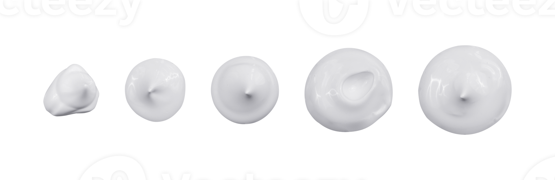 conjunto de blanco crema aislado para cosmético elemento png