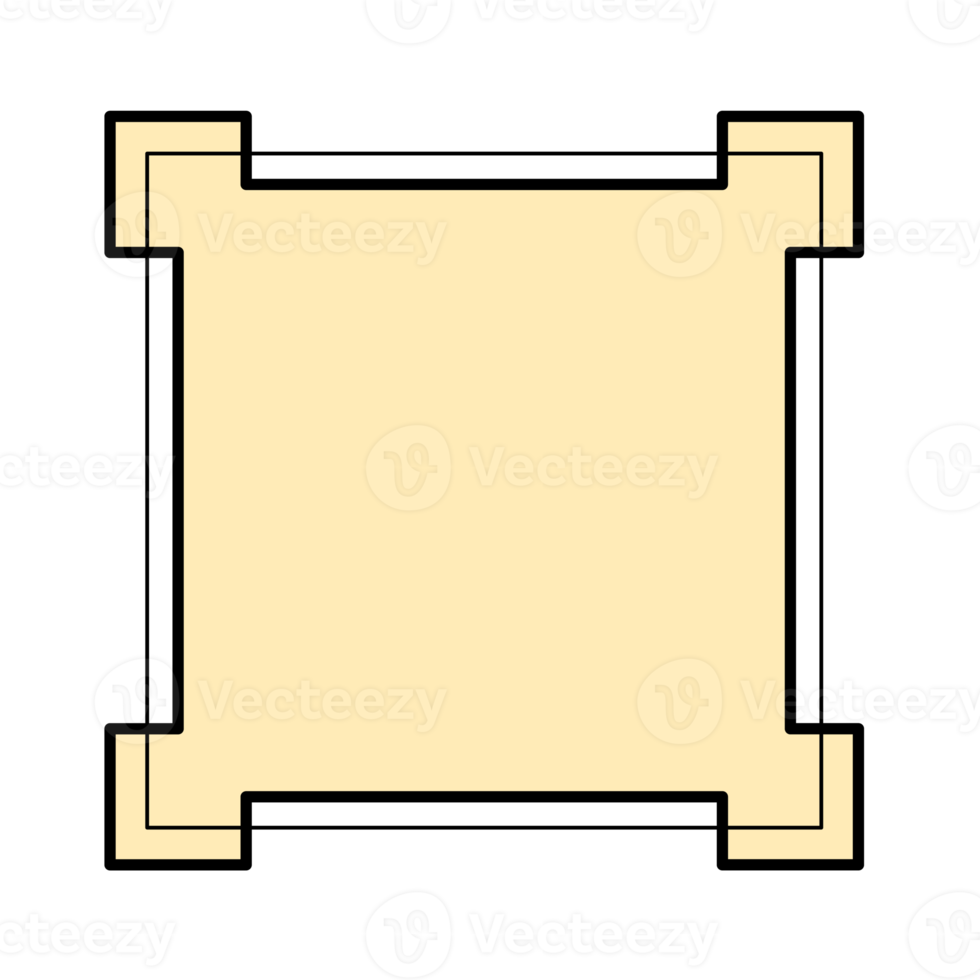 rektangel lyx ram element png