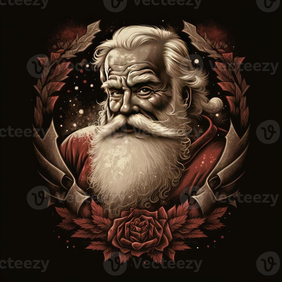 Sad elderly mustachioed man close-up portrait. Created with . photo