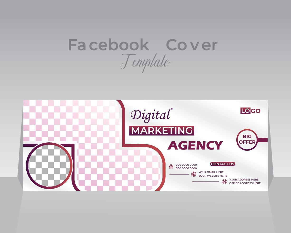 Facebook Cover Design Template vector