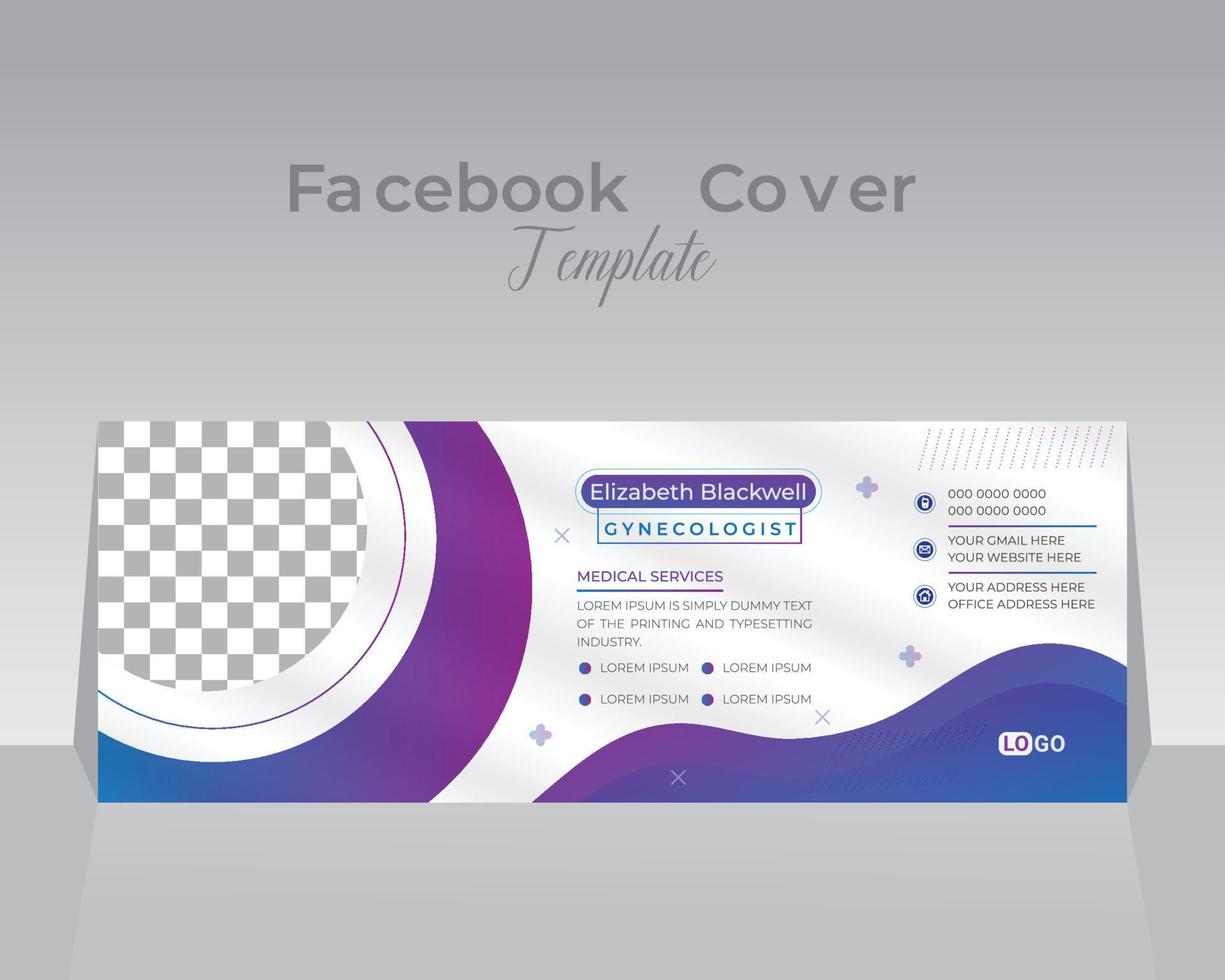 plantilla de diseño de portada de facebook vector