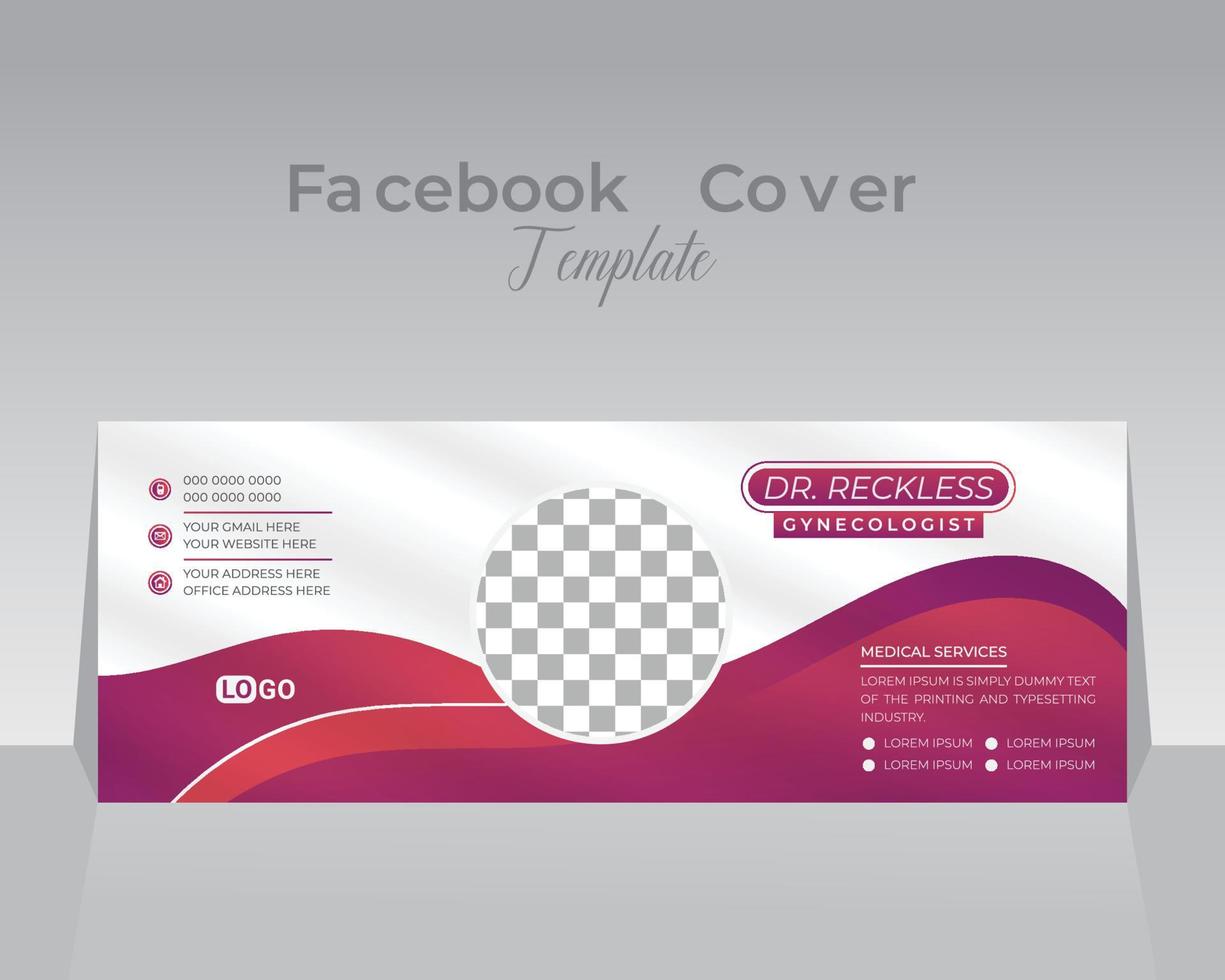 plantilla de diseño de portada de facebook vector