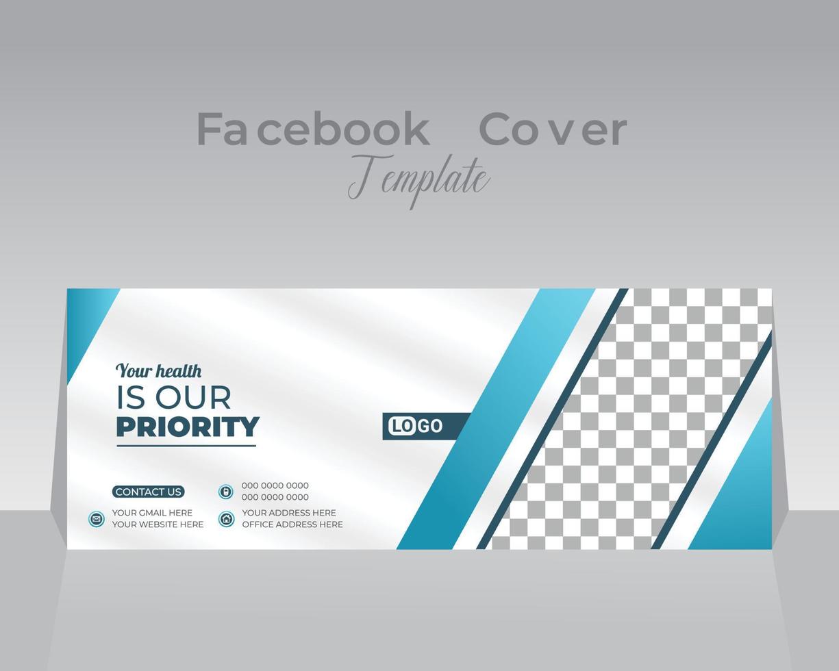 plantilla de diseño de portada de facebook vector