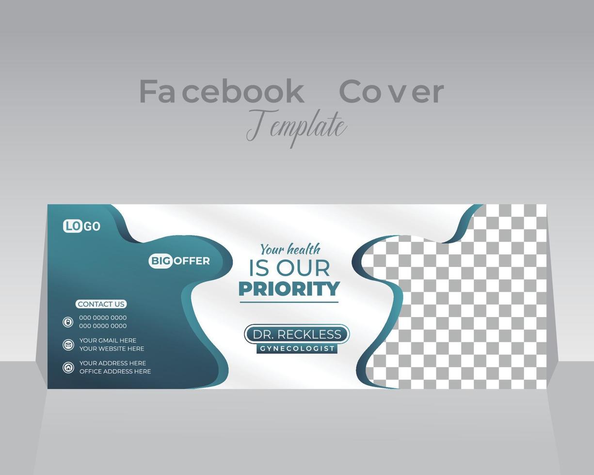 plantilla de diseño de portada de facebook vector