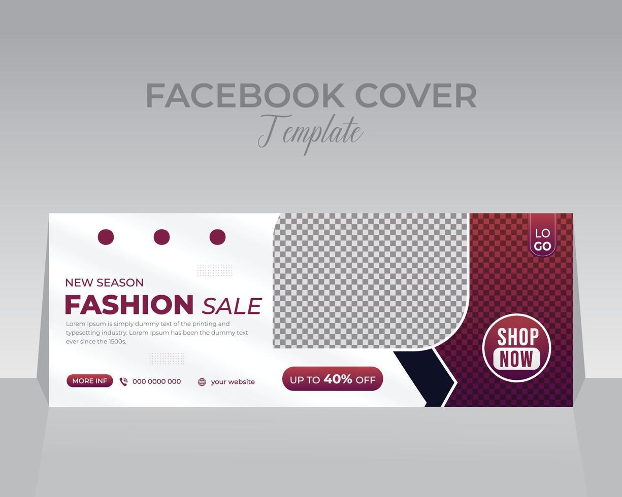 Facebook Cover Design Template vector