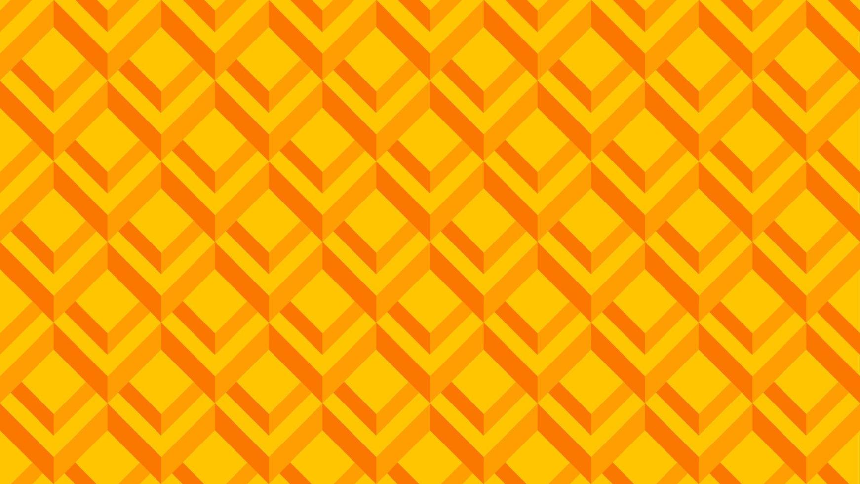 Pattern of 3d optical illusion. Pattern of illusion block. Vector illustration of 3d orange square. Geometric illusive for design graphic, background, wallpaper, layout or art