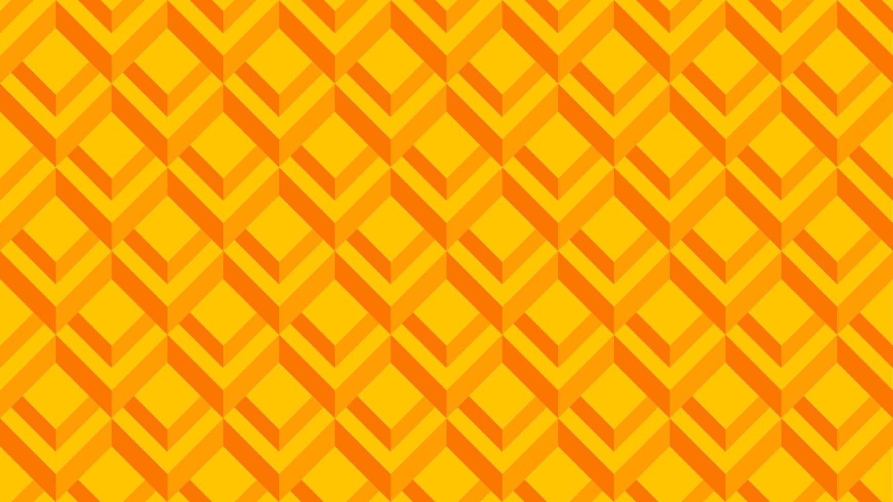 Pattern of 3d optical illusion. Pattern of illusion block. Vector illustration of 3d orange square. Geometric illusive for design graphic, background, wallpaper, layout or art