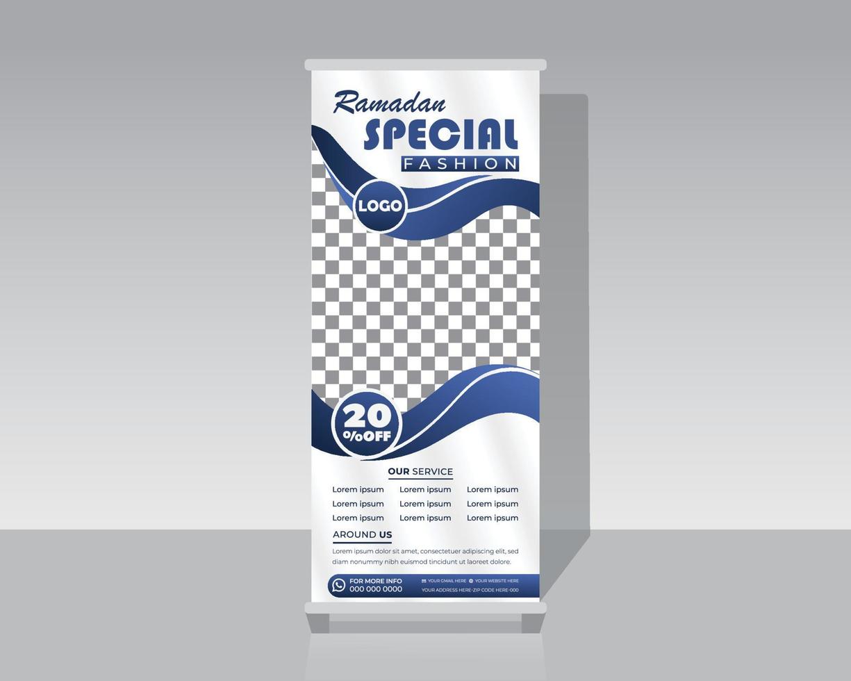 Fast Food Roll Up Banner Template vector