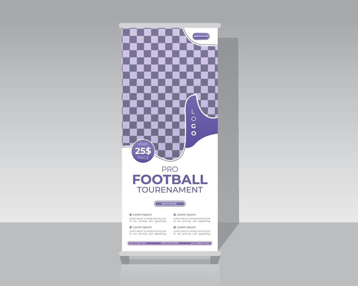 Modern Sports Roll Up Banner Template vector