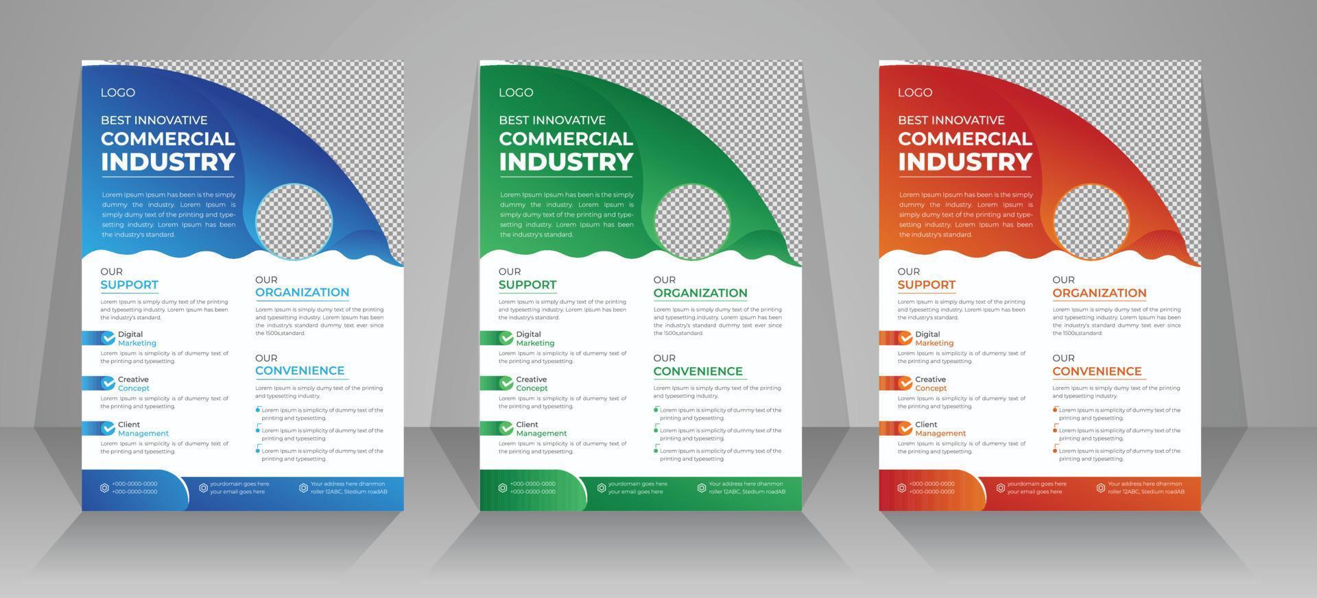 Abstract modern business flyer design and brochure cover page A4 size template vector