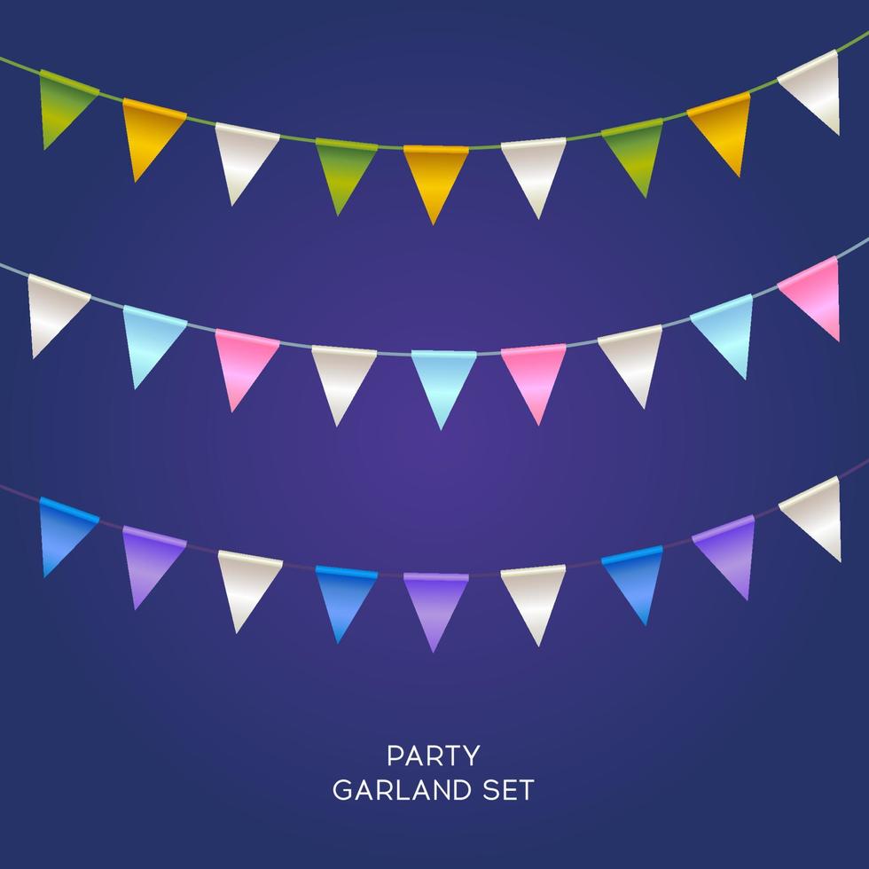 Party paper garland set vector