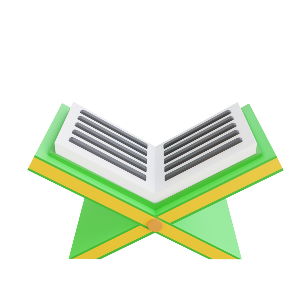 3d rendering read al quran ramadan icon png