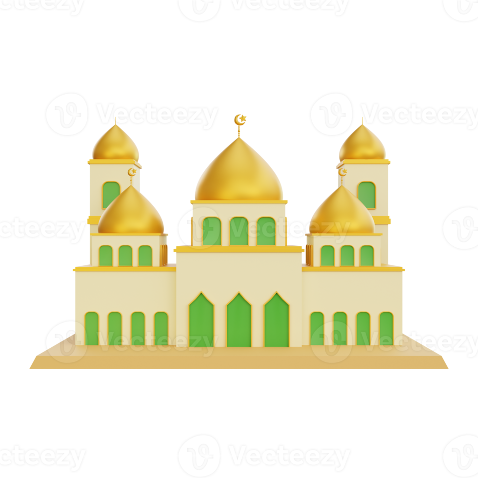 3d rendering mosque ramadan icon png