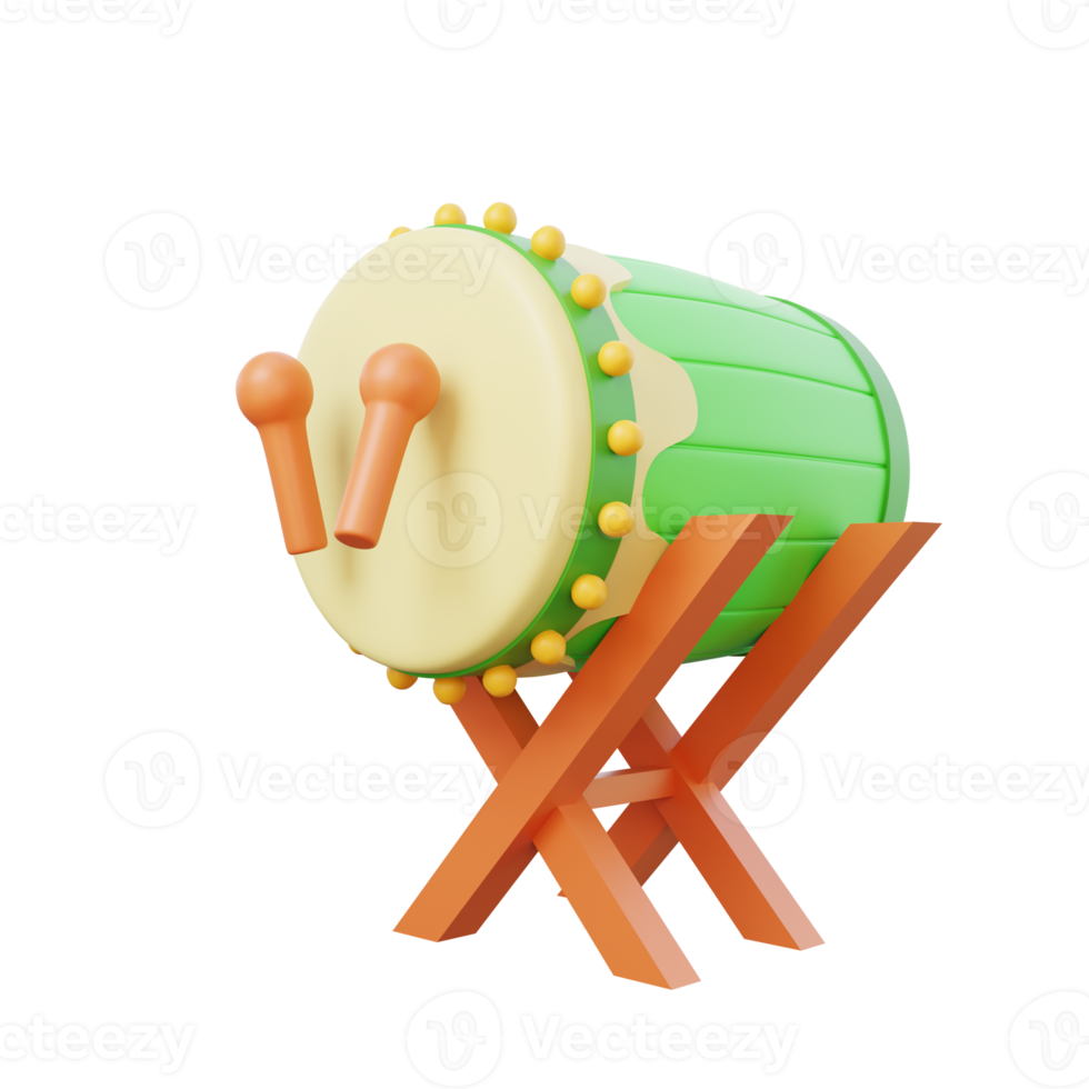 3d interpretazione di tamburo icona Ramadan png