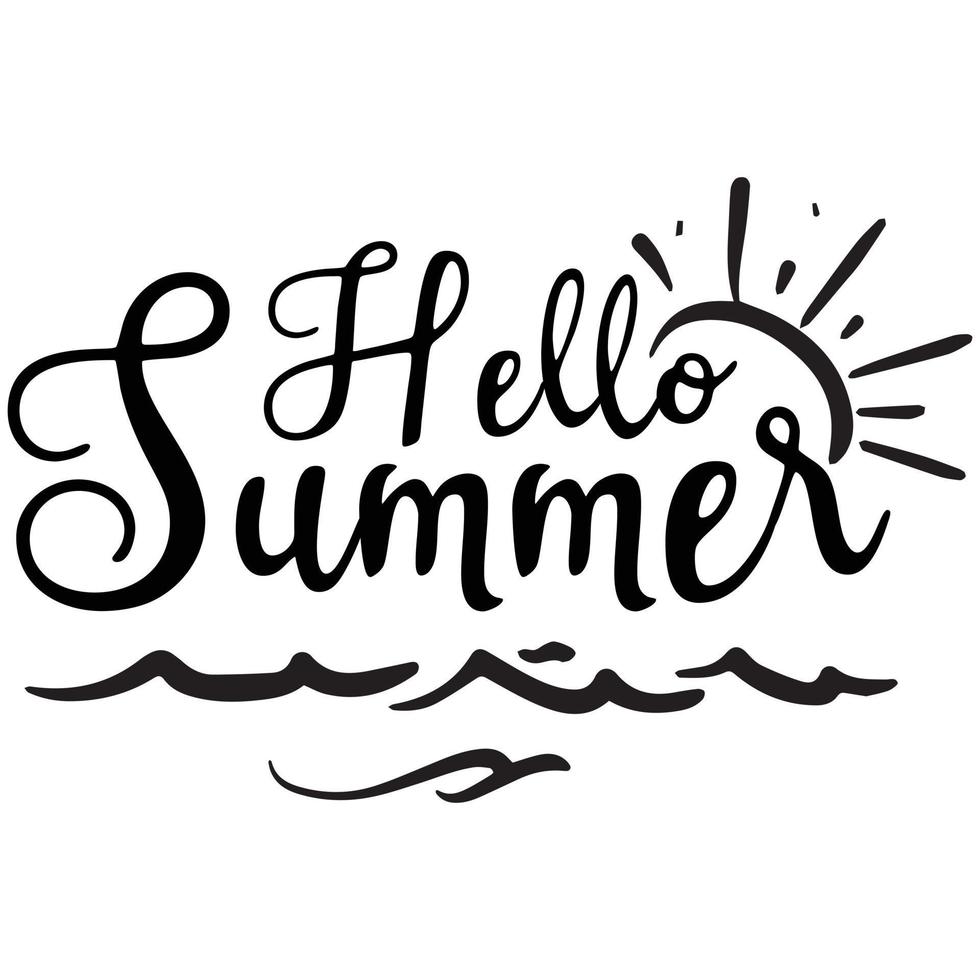 hello summer t shirt design vector