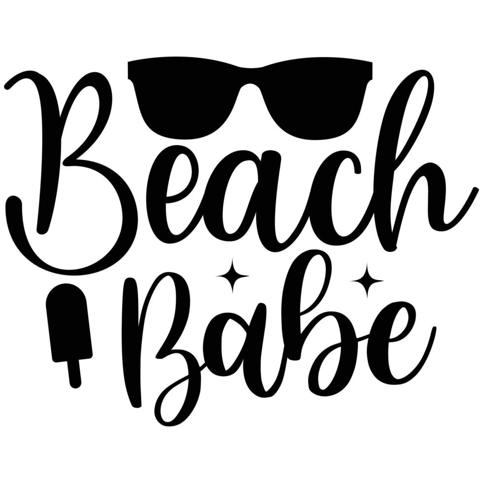 beach babe t shirt design vector