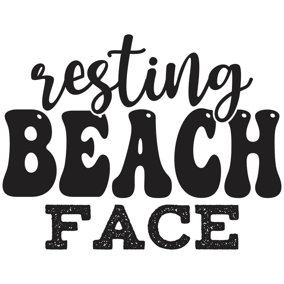 resting beach face vector
